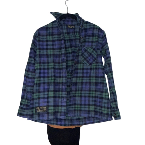 The Vermont Flannel Co Other - The Vermont Flannel Co Button Down Mens XS Green Blue Cotton Flannel
